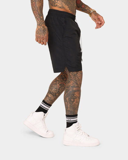 Saint Morta Scripted Beach Shorts Black