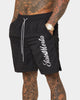 Saint Morta Scripted Beach Shorts Black