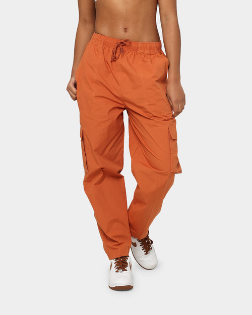 OBEY Women's Sunny Poplin Cargo Pants Bombay Brown