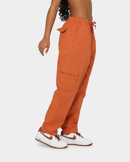 OBEY Women's Sunny Poplin Cargo Pants Bombay Brown