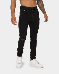 Nena And Pasadena Tyler Super Skinny Fit Jeans Vintage Black