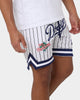 New Era Los Angeles Dodgers Pinstripe Script Shorts White Pinstripe