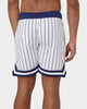 New Era Los Angeles Dodgers Pinstripe Script Shorts White Pinstripe