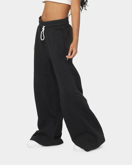 Adidas Women's Studio Lounge Fleece Track Pants Black