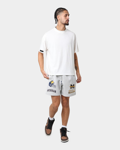 Natinal Athletic Association Michigan Wolverines Multi Hit Shorts Vintage Grey Marle