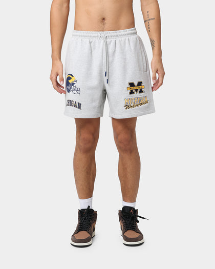 Natinal Athletic Association Michigan Wolverines Multi Hit Shorts Vintage Grey Marle