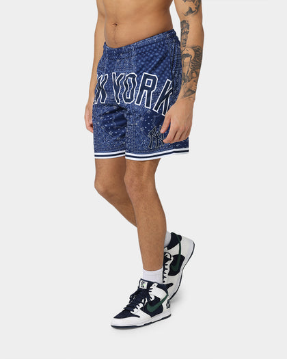 Majestic Athletic New York Yankees Bandana Paisley Wordmark Shorts True Navy