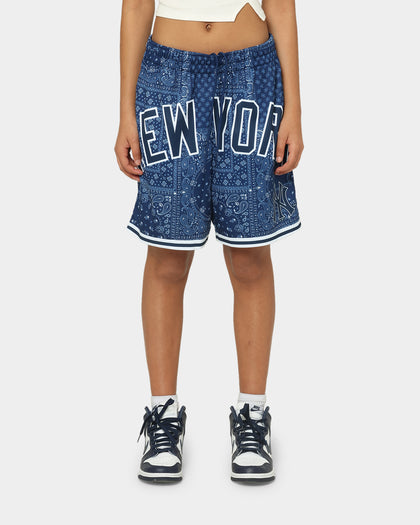 Majestic Athletic New York Yankees Bandana Paisley Wordmark Shorts True Navy