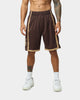 Mitchell & Ness Los Angeles Lakers Lux Brown Swingman Shorts Baroque Brown