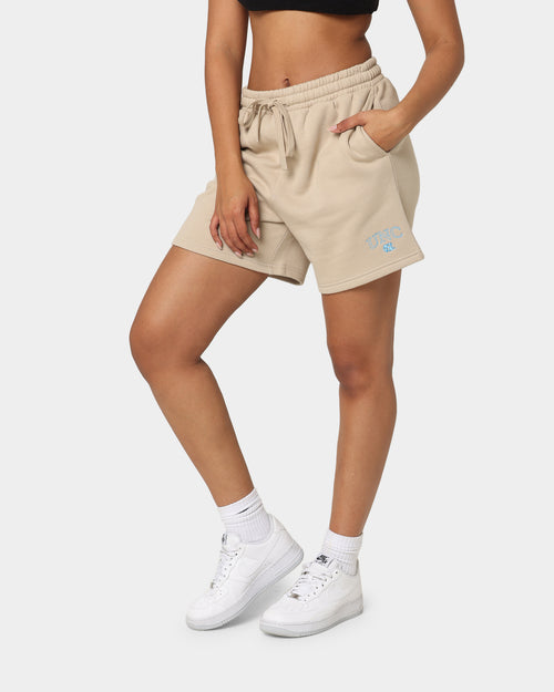 National Collegiate Athletic Association Women's UNC Tar Heels Vintage Embroidered High Waisted Shorts Clay