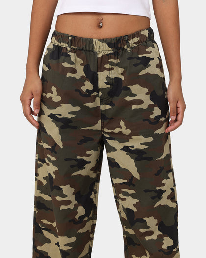 X-Girl Women's Easy Straight Pant Camo