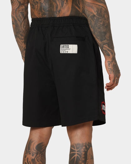 Loiter Void Multi Logo Walk Shorts Black