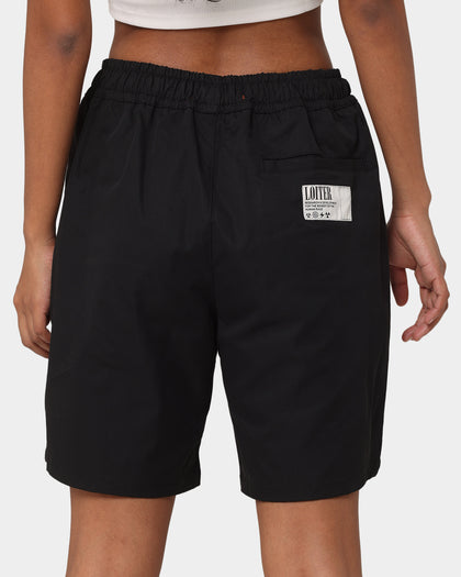 Loiter Void Multi Logo Walk Shorts Black