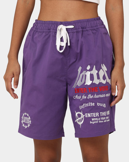 Loiter Void Multi Logo Walk Shorts Purple
