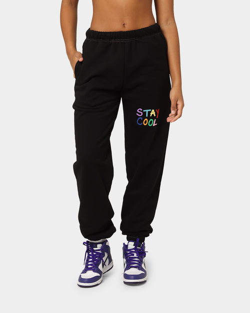 STAYCOOLNYC Puff Paint Sweat Pants Black