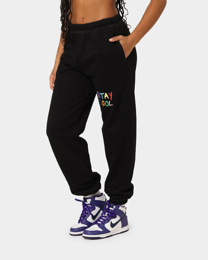 STAYCOOLNYC Puff Paint Sweat Pants Black