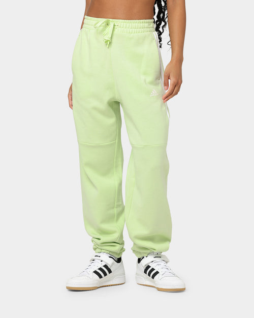 Adidas Women's Hyperglam High Rise Sweat Pants Almost Lime