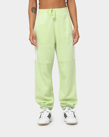 Adidas Women's Hyperglam High Rise Sweat Pants Almost Lime
