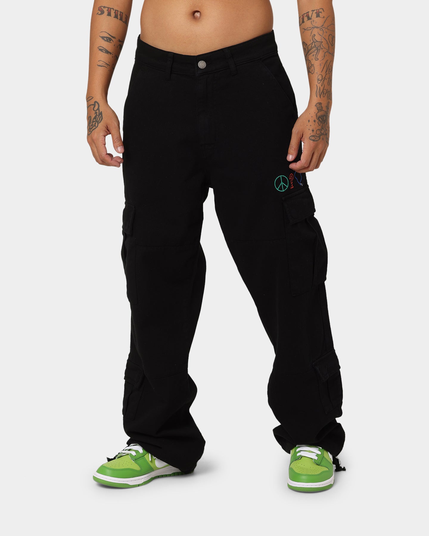 GUESS Originals X J Balvin Cargo Pants Jet Black A996 | Culture Kings