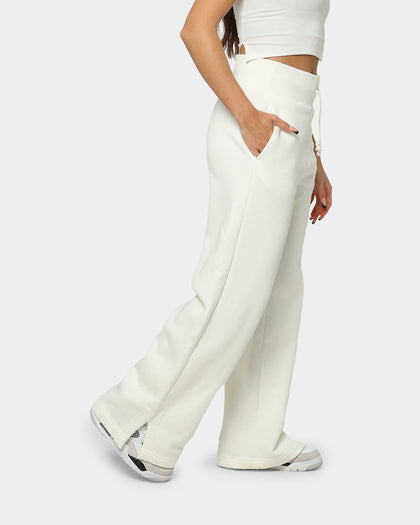 Nike Women's Sportswear Phoenix Fleece High Waisted Wide Leg Sweat Pants Black/Sail