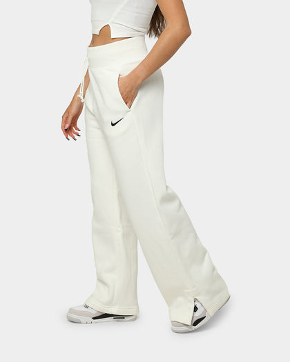 Nike Women's Sportswear Phoenix Fleece High Waisted Wide Leg Sweat Pants Black/Sail