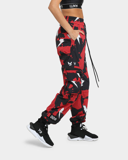 The Anti Order Storm Camo Track Joggers Black/Red/White