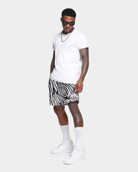 XXIII Zahra Zebra Denim Shorts Zebra
