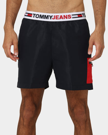 Tommy Hilfiger Logo Waistband Slim Fit Medium Drawstring Shorts Desert Sky