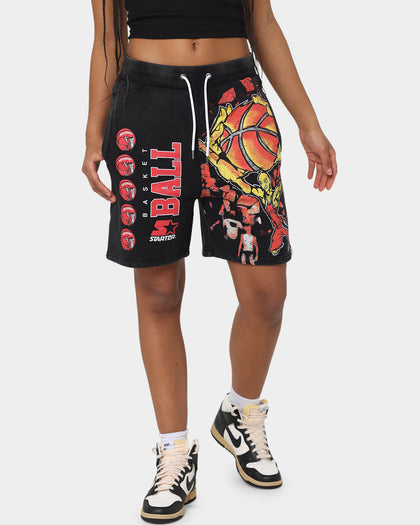 Starter Slamming Track Shorts Washed Black