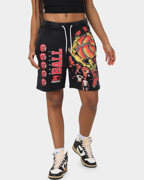 Starter Slamming Track Shorts Washed Black