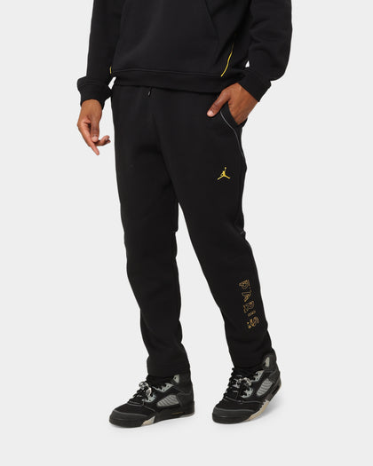 Jordan X Paris Saint-Germain Fleece Pants Black/Tour Yellow