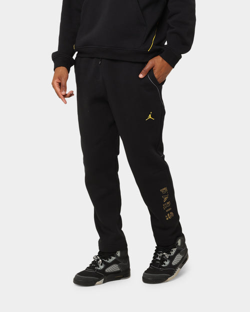 Jordan X Paris Saint-Germain Fleece Pants Black/Tour Yellow