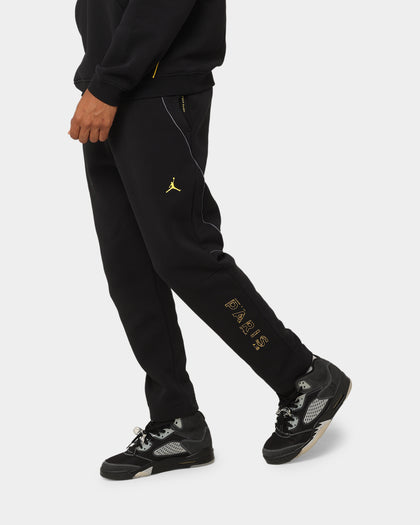 Jordan X Paris Saint-Germain Fleece Pants Black/Tour Yellow