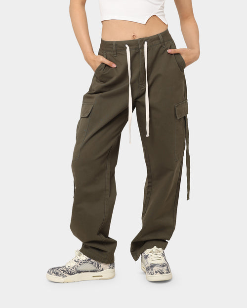 MNML Women's Baggy Cargo Pants Khaki