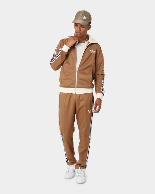 Adidas Adicolor Striped Trackpants Brown Desert