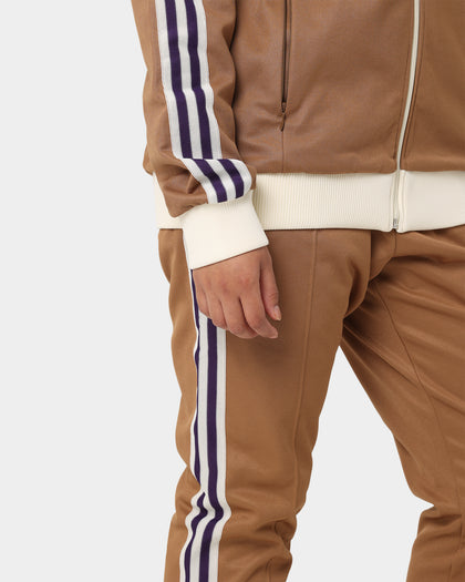Adidas Adicolor Striped Trackpants Brown Desert