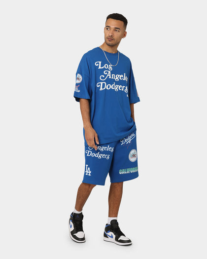 Majestic Athletic Los Angeles Dodgers Puff Print Patch Fleece Shorts Royal