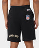 Majestic Athletics Las Vegas Raiders Puff Print Patch Fleece Shorts Faded Black