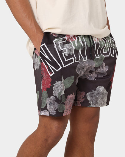 Majestic Athletic New York Yankees Digi Floral Camo Shorts Faded Black