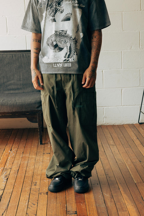Loiter X The Anti Order Parachute Pants Khaki