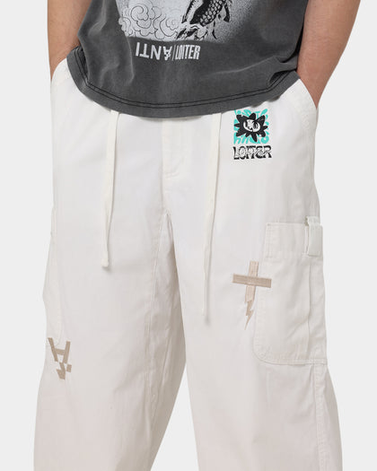 Loiter X The Anti Order Parachute Pants Off White
