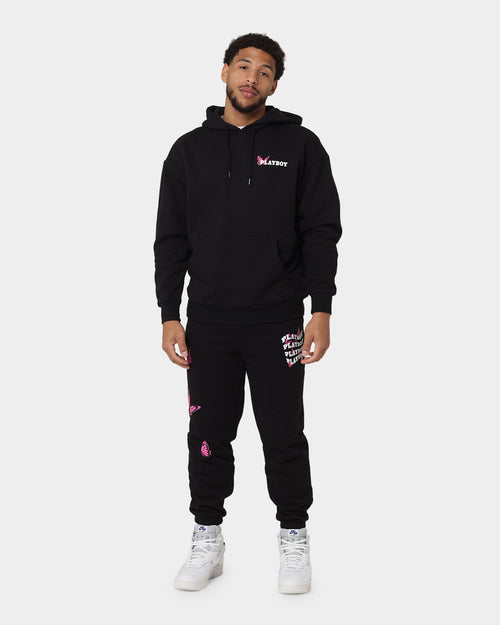 Playboy Playboy Butterfly Track Pants Black Magenta
