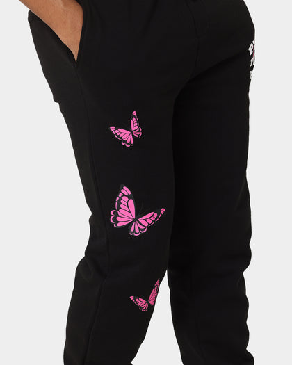 Playboy Playboy Butterfly Track Pants Black Magenta