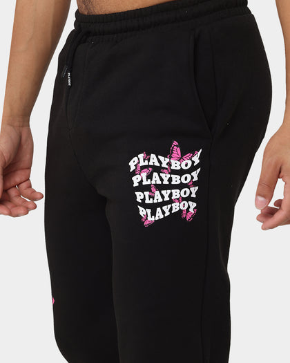Playboy Playboy Butterfly Track Pants Black Magenta