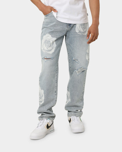 Carré Rose Bunch Distressed Jeans Vintage Blue