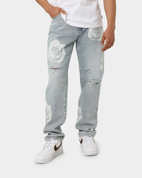 Carré Rose Bunch Distressed Jeans Vintage Blue