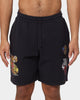 Mitchell & Ness Chicago Bulls 5 Times Champs Fleece Shorts Faded Black