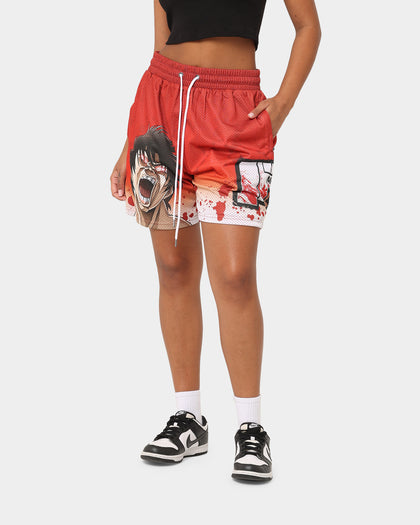 Goat Crew X Baki Hanma Baki Mesh Shorts Burnt Orange