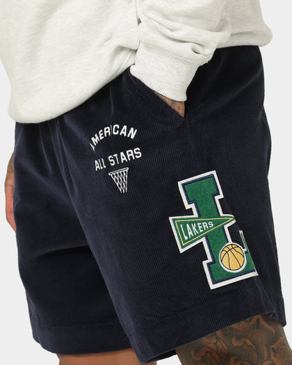Mitchell & Ness Los Angeles Lakers Varsity Corduroy Shorts Midnight Navy