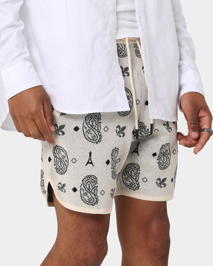 Carre Big Bandana Knitted Shorts Off White